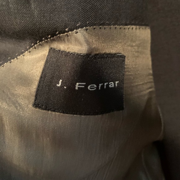 JF J. Ferrar Navy Suit 46L Blazer 41 Waist - Picture 4 of 8